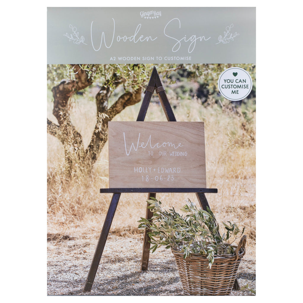 Customisable A2 Wooden Sign- 4 Inner Pack