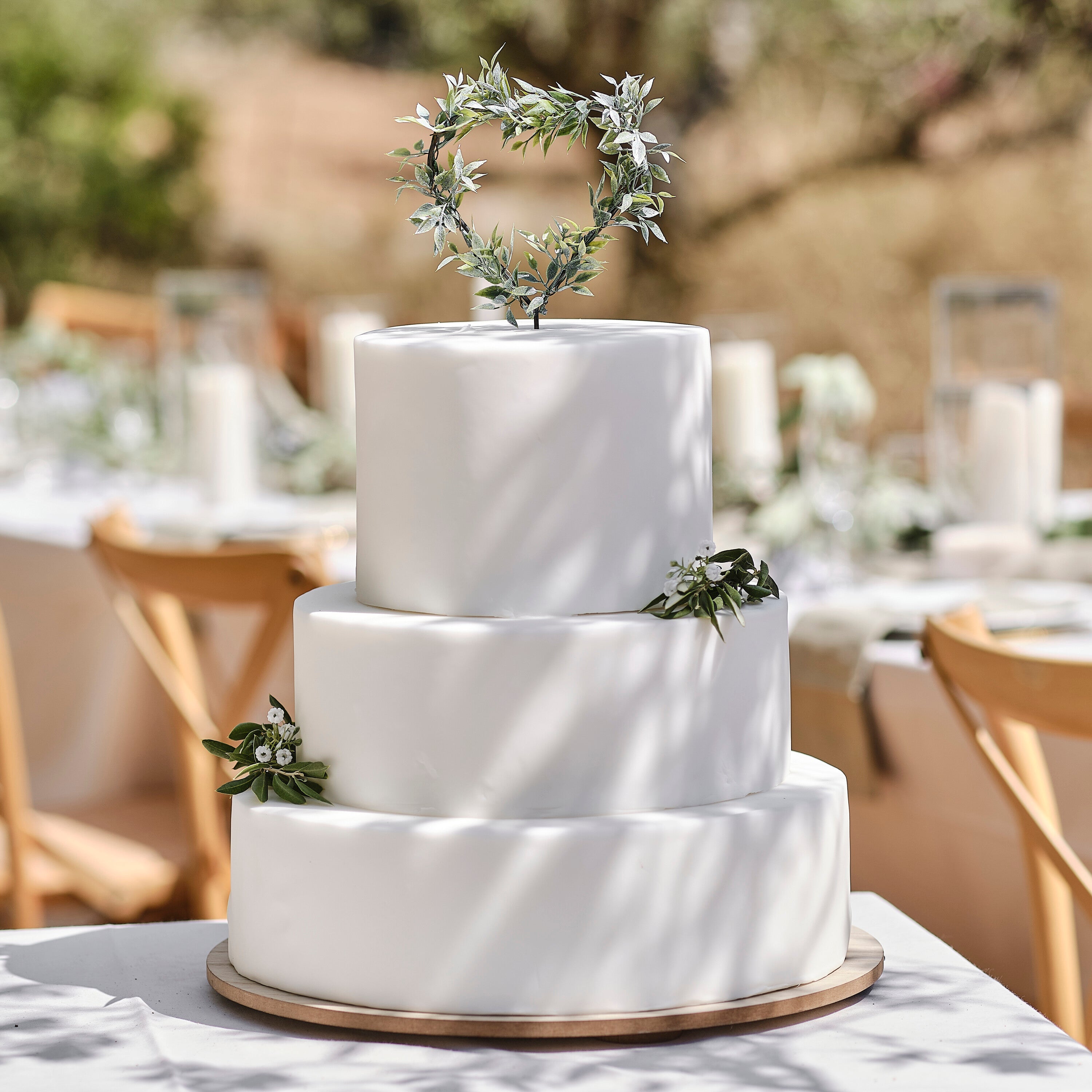Foliage Heart Wedding Cake Topper