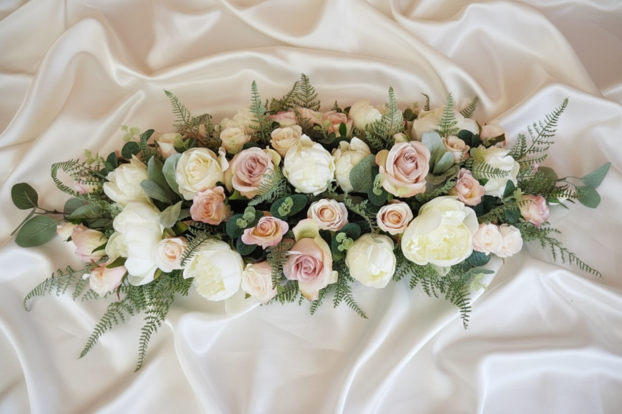 Table centrepiece with luxury backdrop