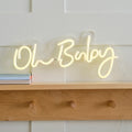 White Oh Baby Neon Sign