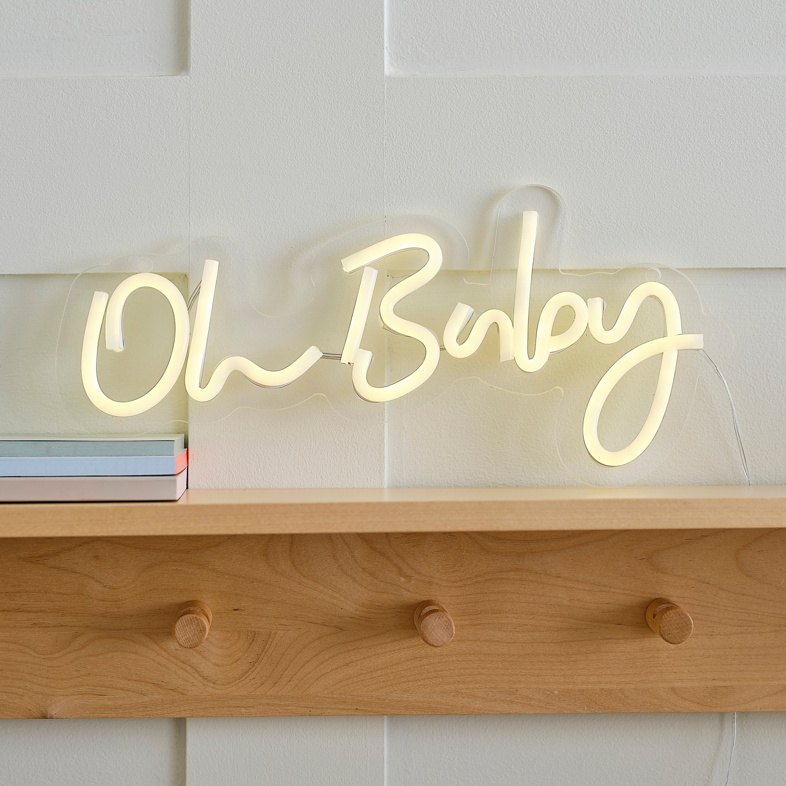 White Oh Baby Neon Sign- 4 Inner Pack