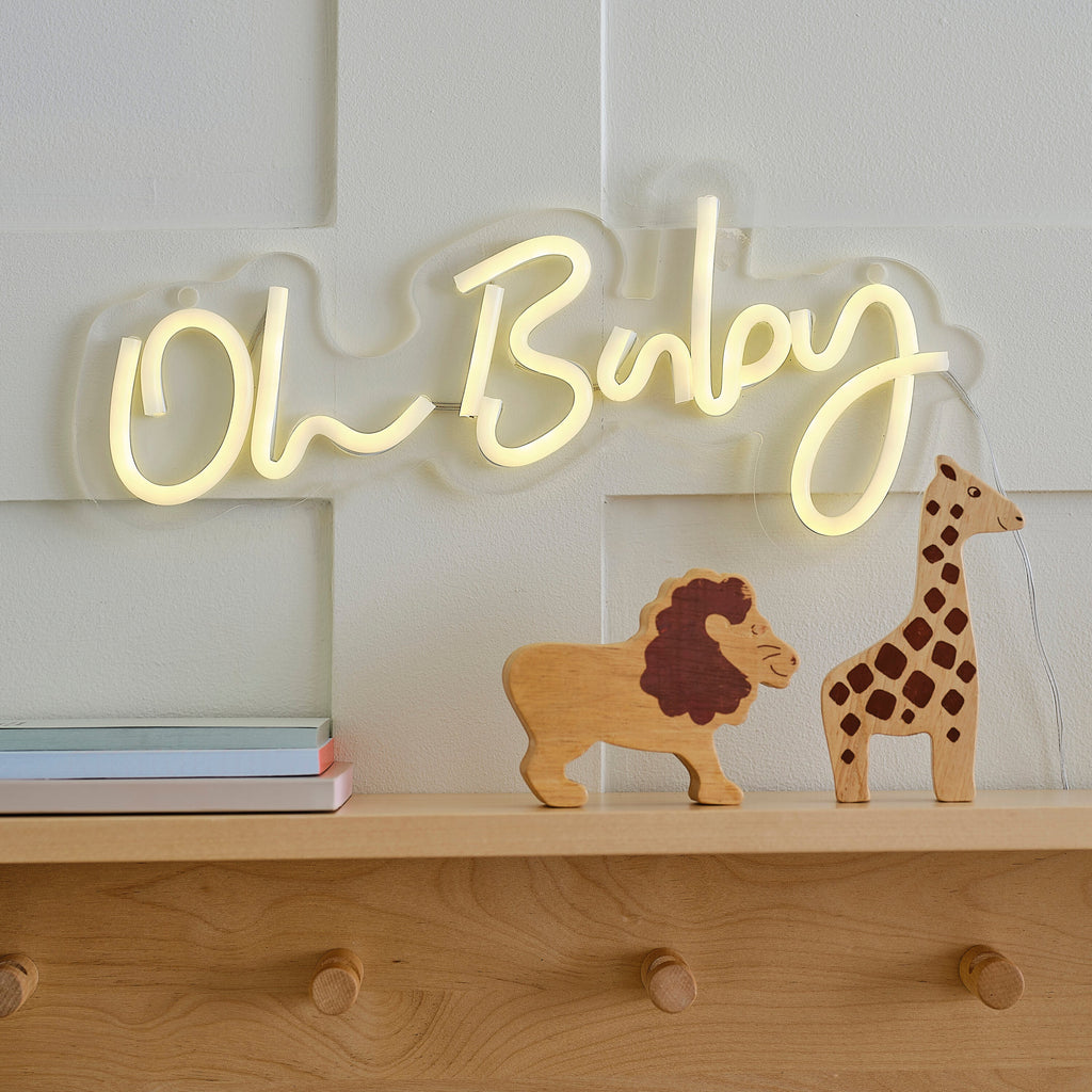 White Oh Baby Neon Sign