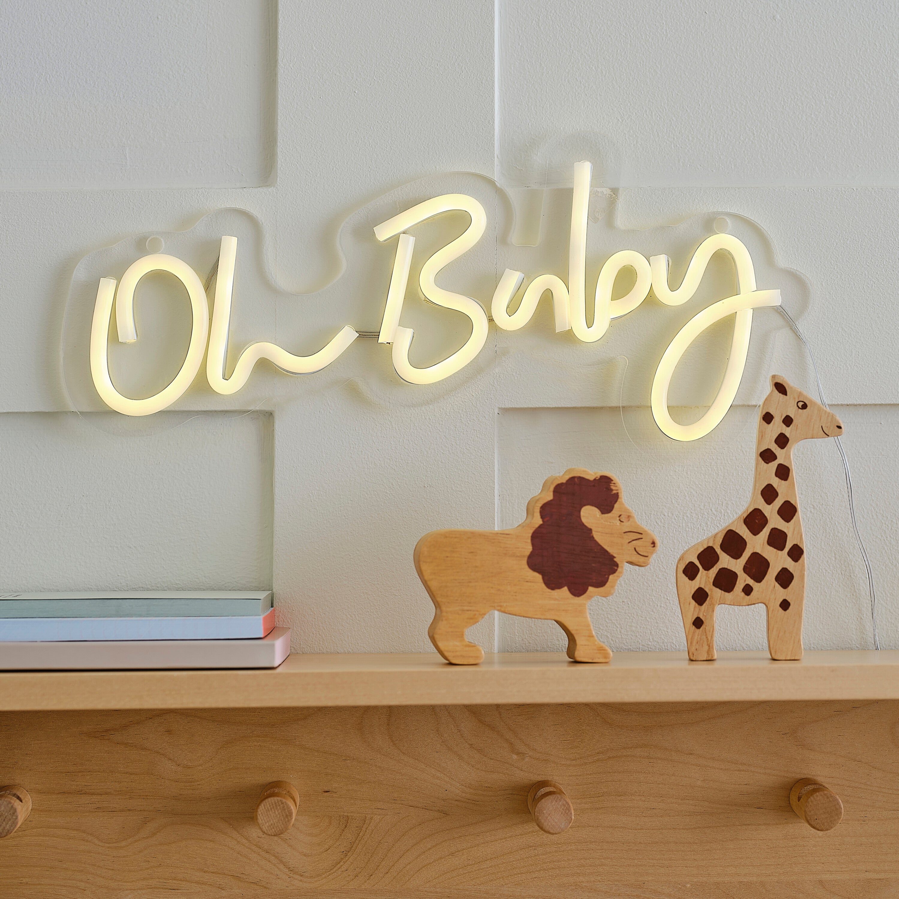 White Oh Baby Neon Sign- 4 Inner Pack