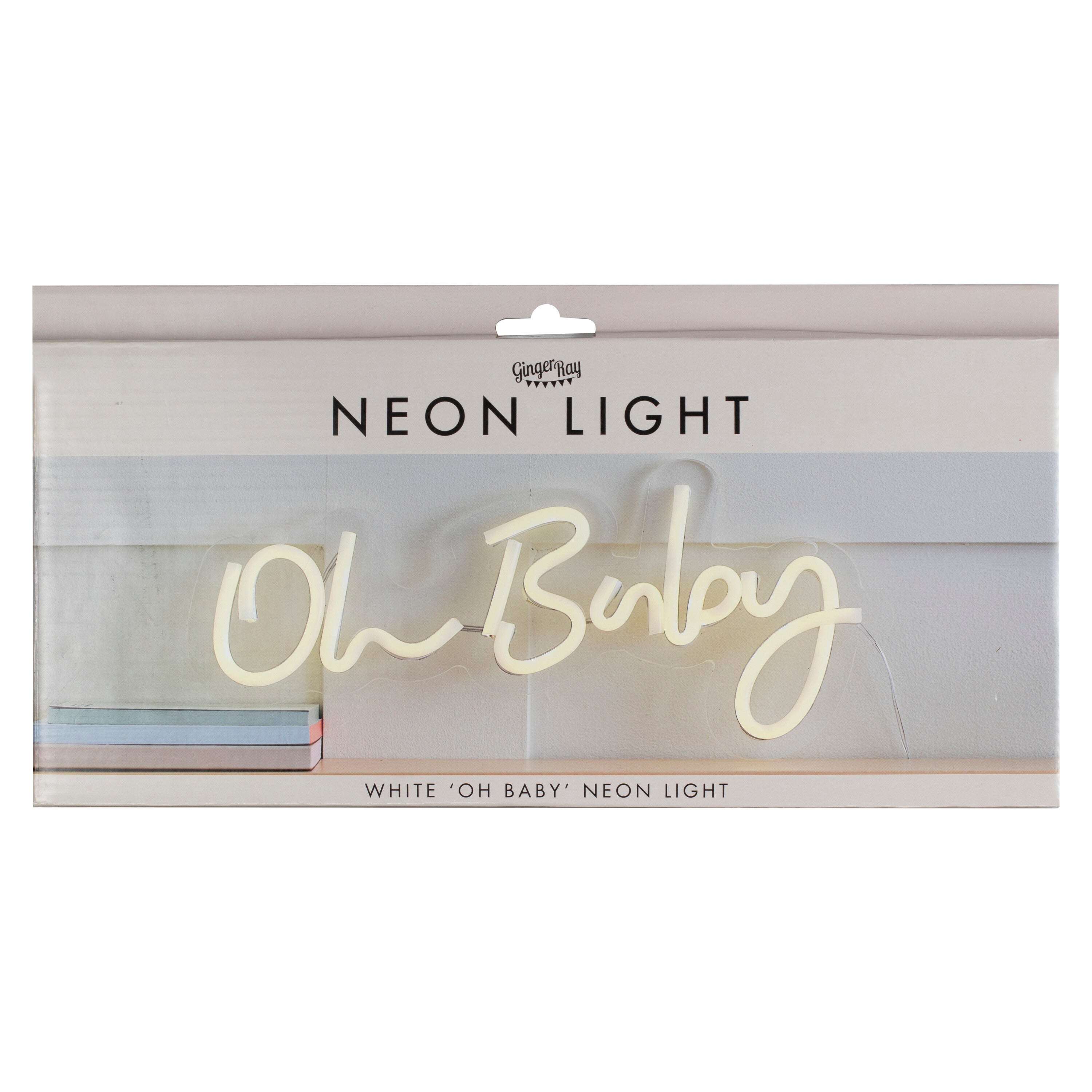 White Oh Baby Neon Sign- 4 Inner Pack