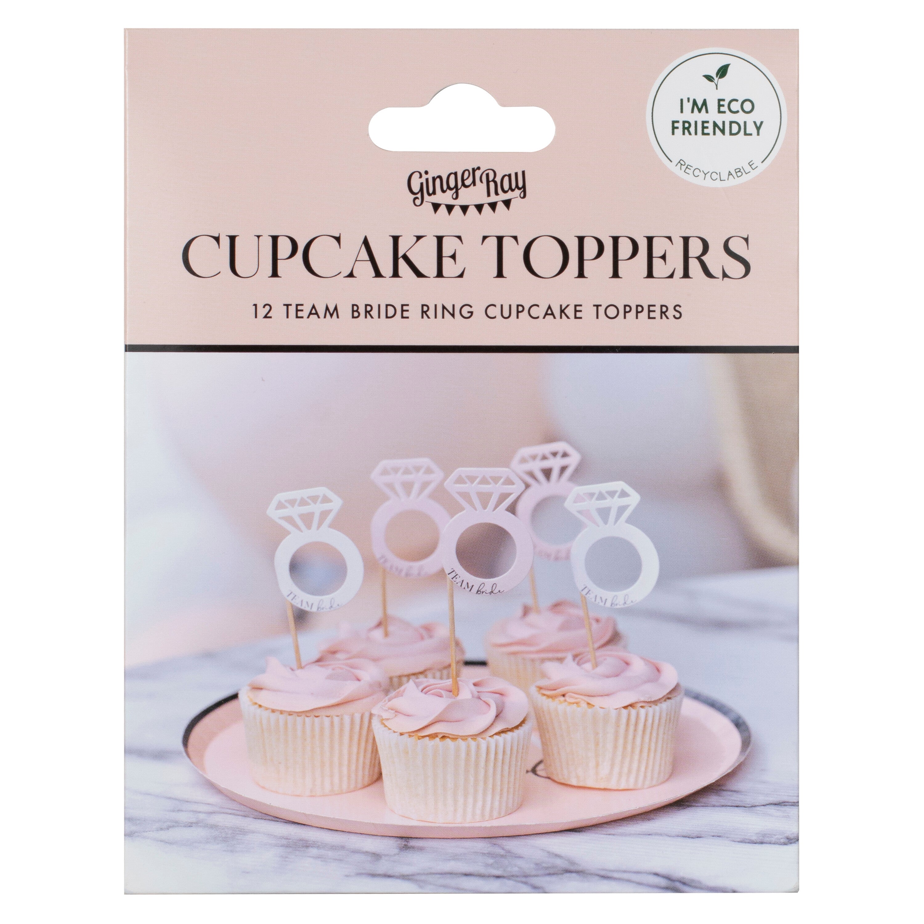 Team Bride Hen Party Ring Cupcake Toppers