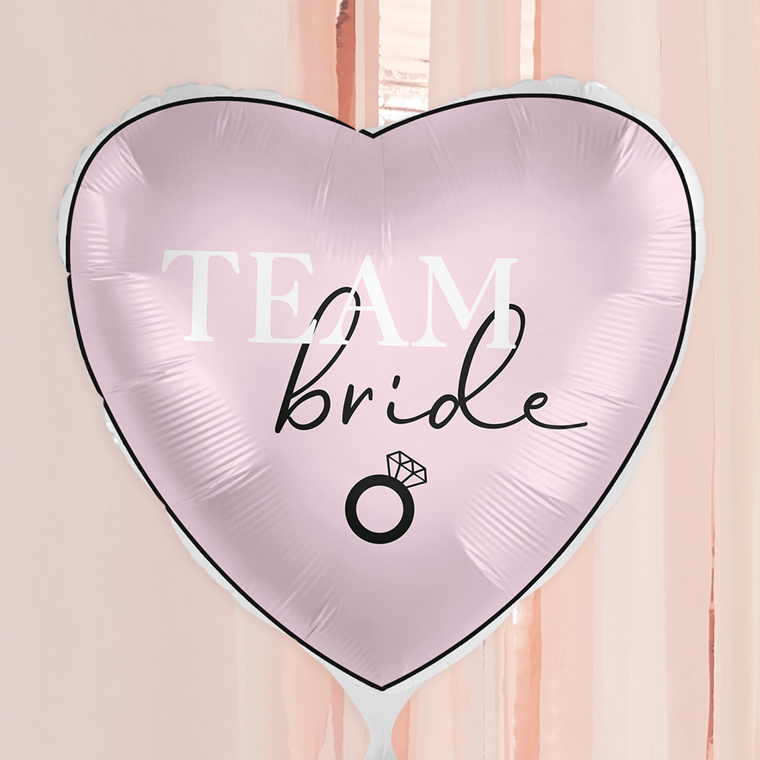 Team Bride Pink Heart Hen Party Balloon