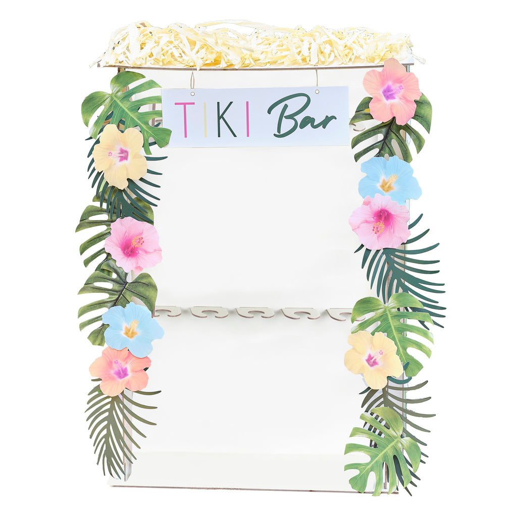 Hawaiian Tiki Bar Drinks Stand with Grazing Board- 5 Inner Pack
