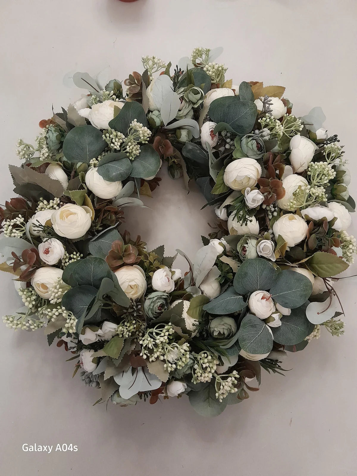 Very Berry Ivory & Sage Wreath SALE