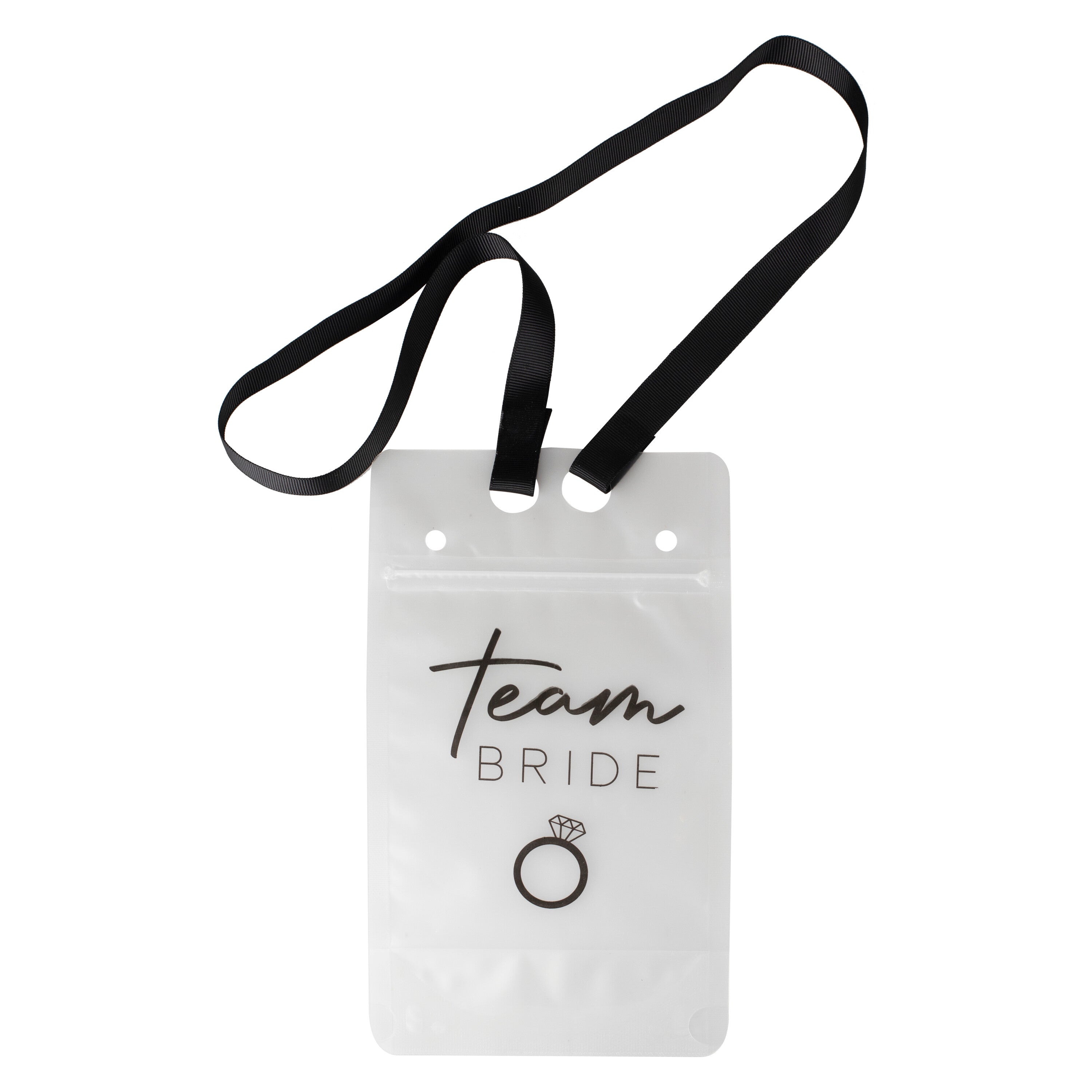 Team Bride Hen Party Drink Pouch with Straw and Lanyard- 5 Inner Pack