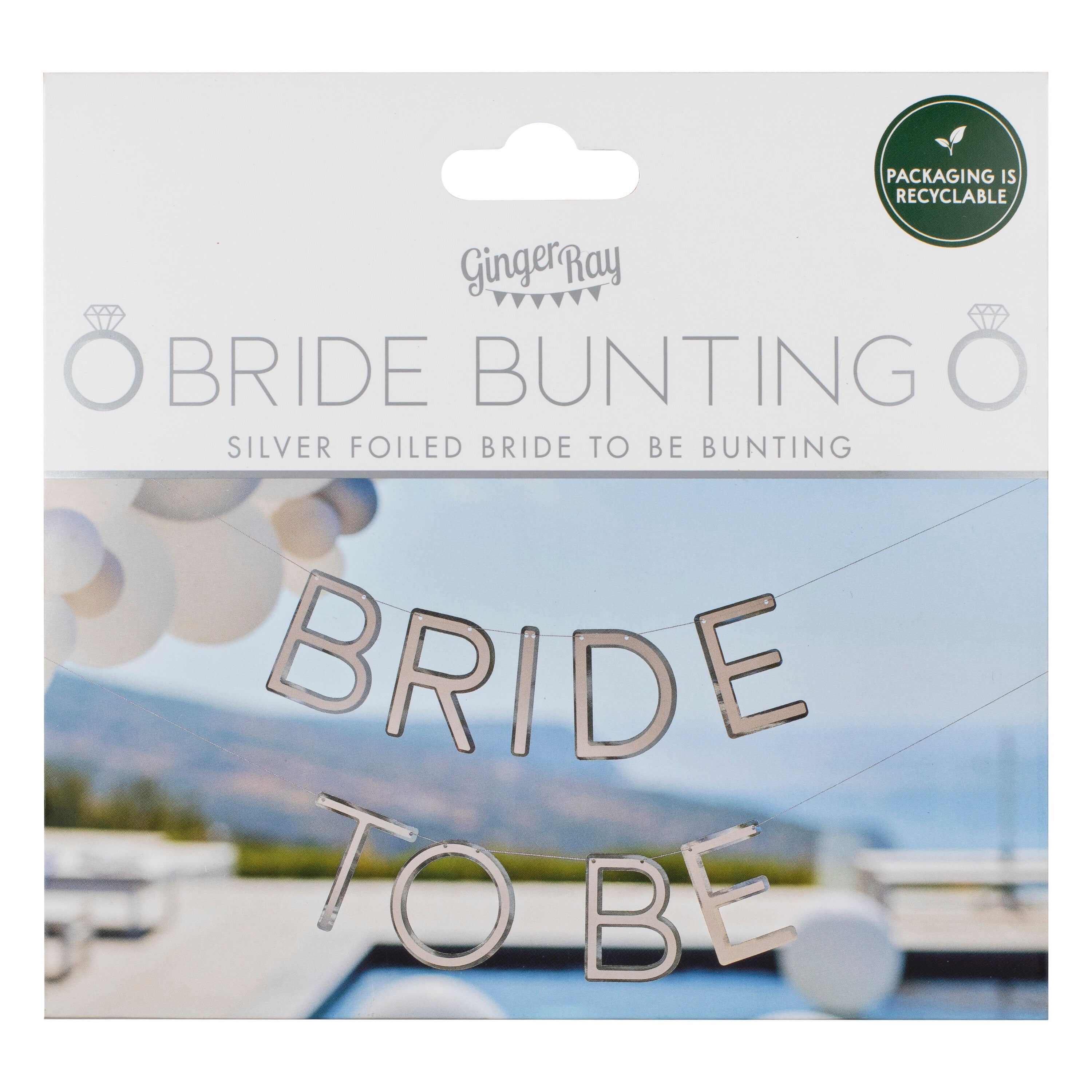 Silver Bride To Be Hen Party Bunting- 5 Inner Pack