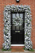 White & Green Christmas Door Garland
