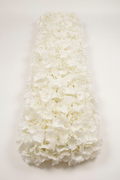 White Hydrangea Table Runner on Clean Background